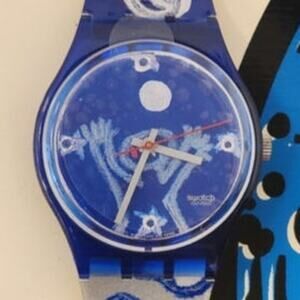 Swatch watch MOONCHILD GN173 Hand Signed Autograph By Rascal New old stock